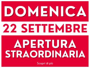 DOMENICA 22 SETTEMBRE APERTURA