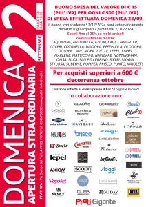 DOMENICA 22 SETTEMBRE APERTURA